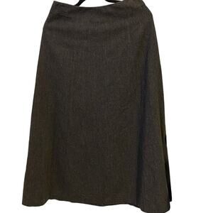 Y2K Eddie Bauer Womens Size 6 A Line Maxi Skirt Wool Blend Gray Career Academia